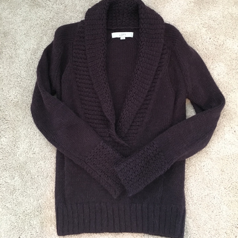 Loft eggplant colored pullover sweater
